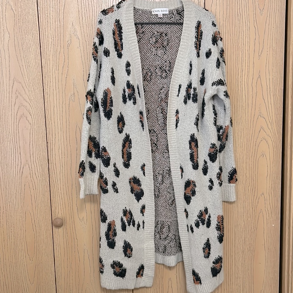 Long open sweater